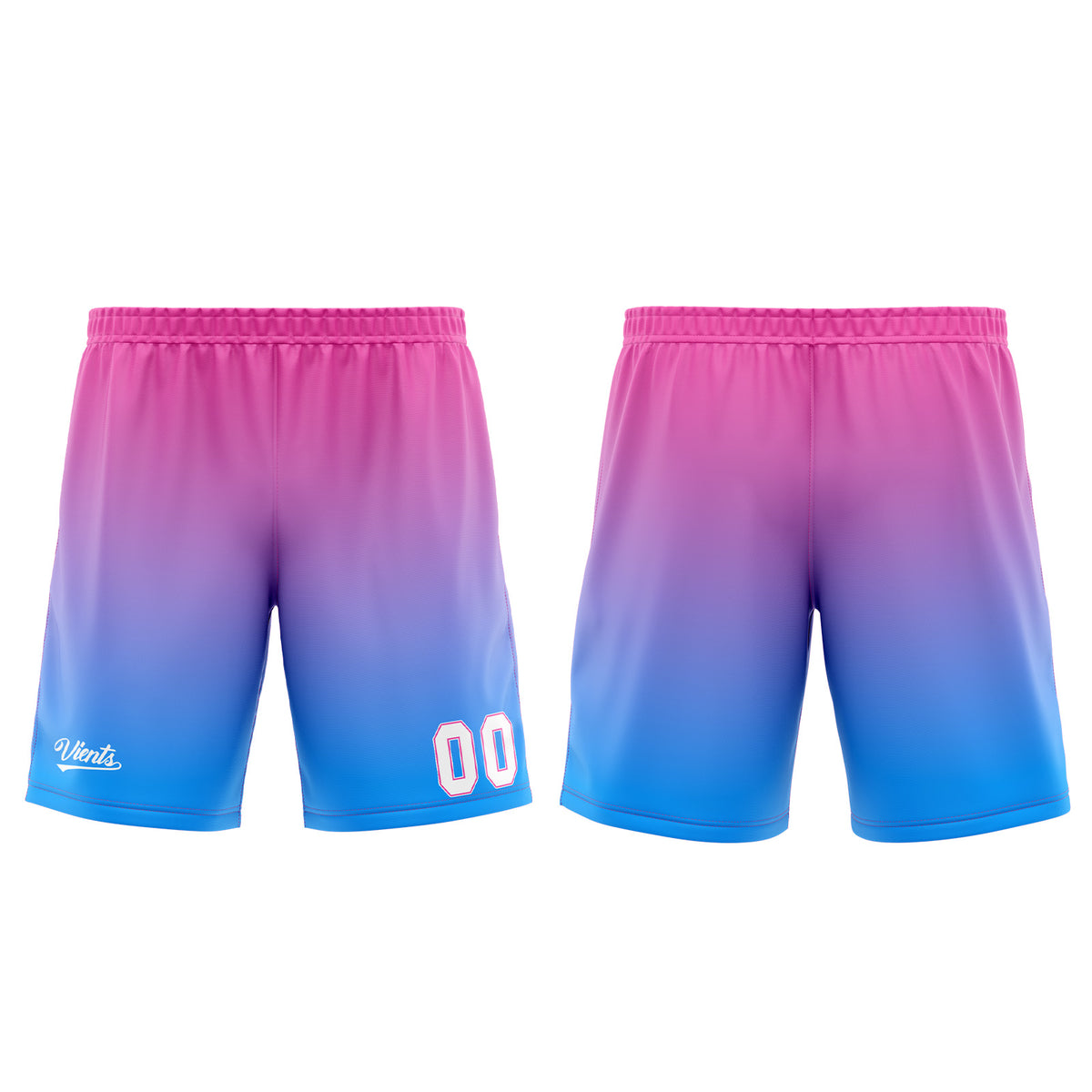 Uniforme de baloncesto personalizado azul y rosa con tu logotipo-nombre y número impresos
