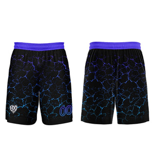 Conjunto personalizado de camiseta de fútbol negra y azul para niños y adultos