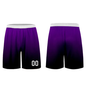 Conjunto personalizado de camiseta de uniforme morado y negro para niños y adultos