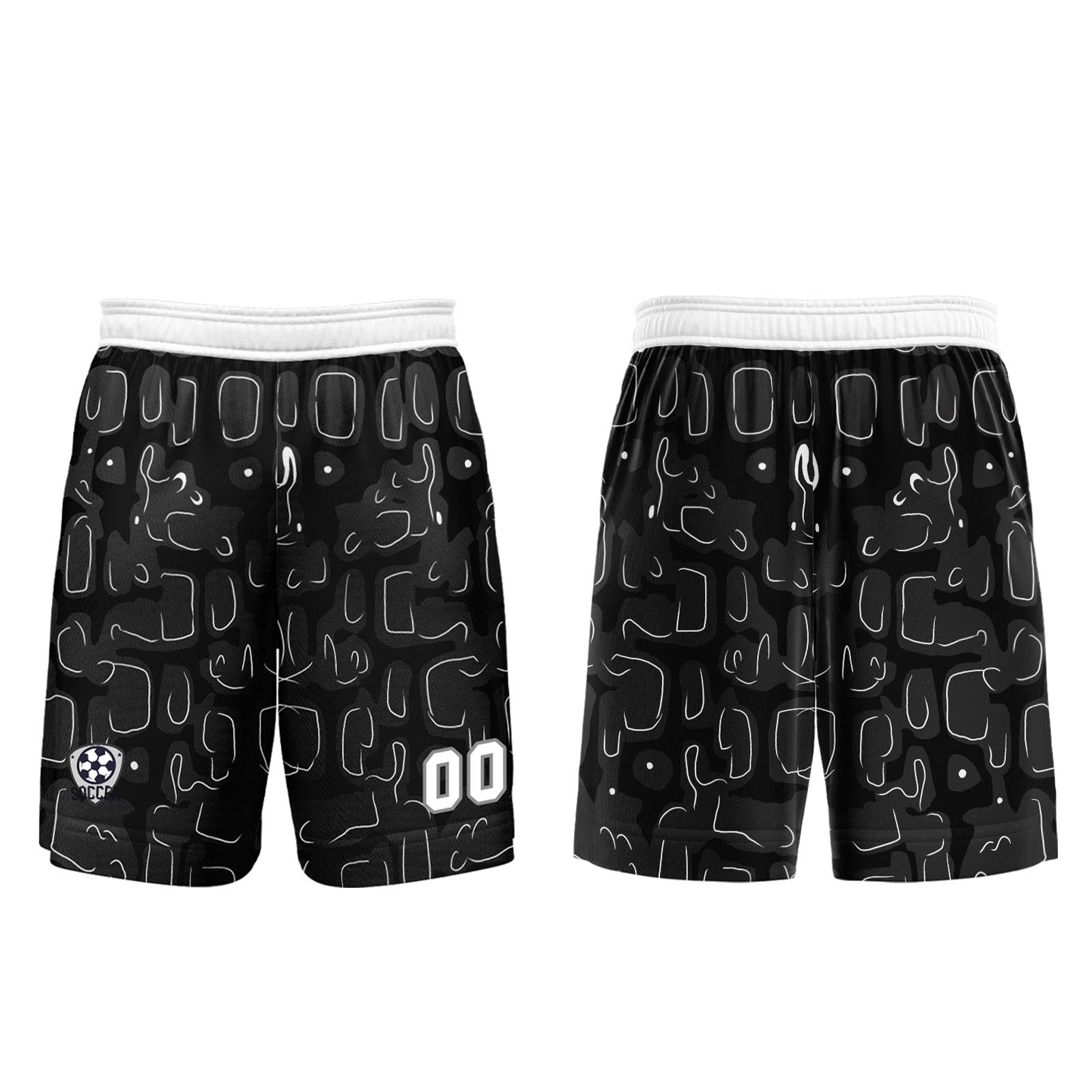 Conjunto personalizado de camiseta de fútbol negra y gris para niños y adultos