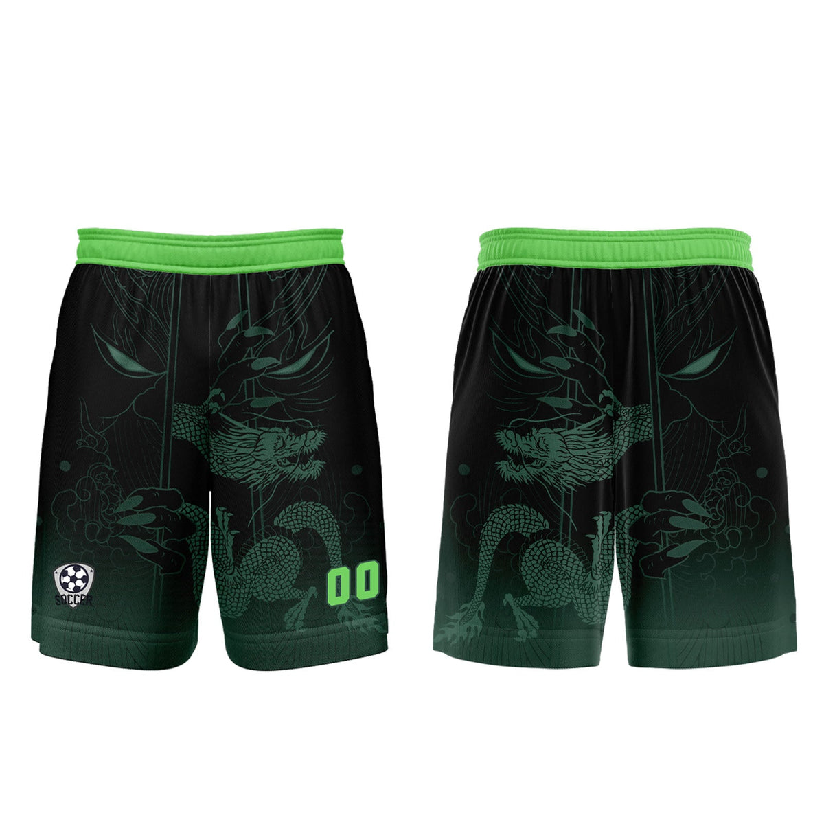 Conjunto personalizado de camiseta de uniforme verde claro azul para niños y adultos