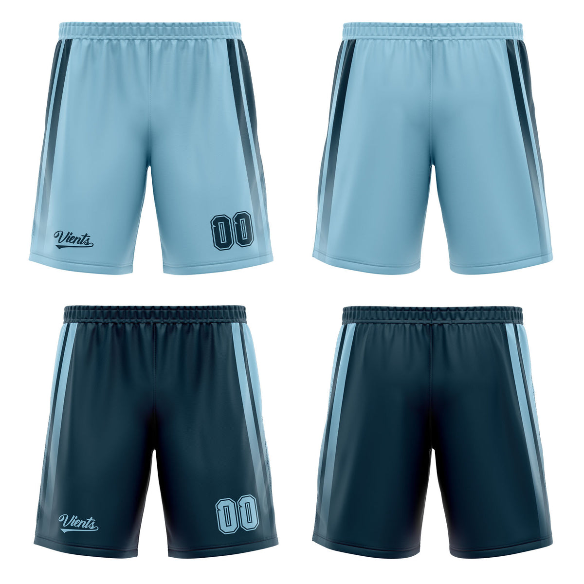 Traje de baloncesto reversible azul marino personalizado para adultos y niños