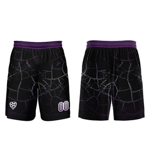Conjunto personalizado de camiseta de fútbol negra y morada oscura para niños y adultos
