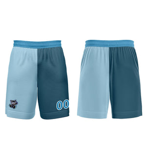 Uniforme de fútbol personalizado azul claro y azul oscuro para niños y adultos Camiseta de fútbol personalizada