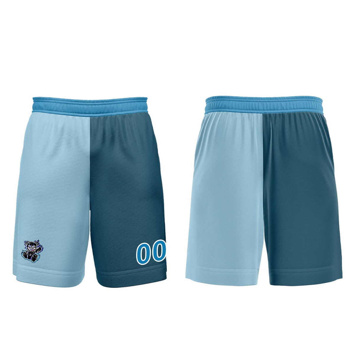 Uniforme de fútbol personalizado azul claro y azul oscuro para niños y adultos Camiseta de fútbol personalizada