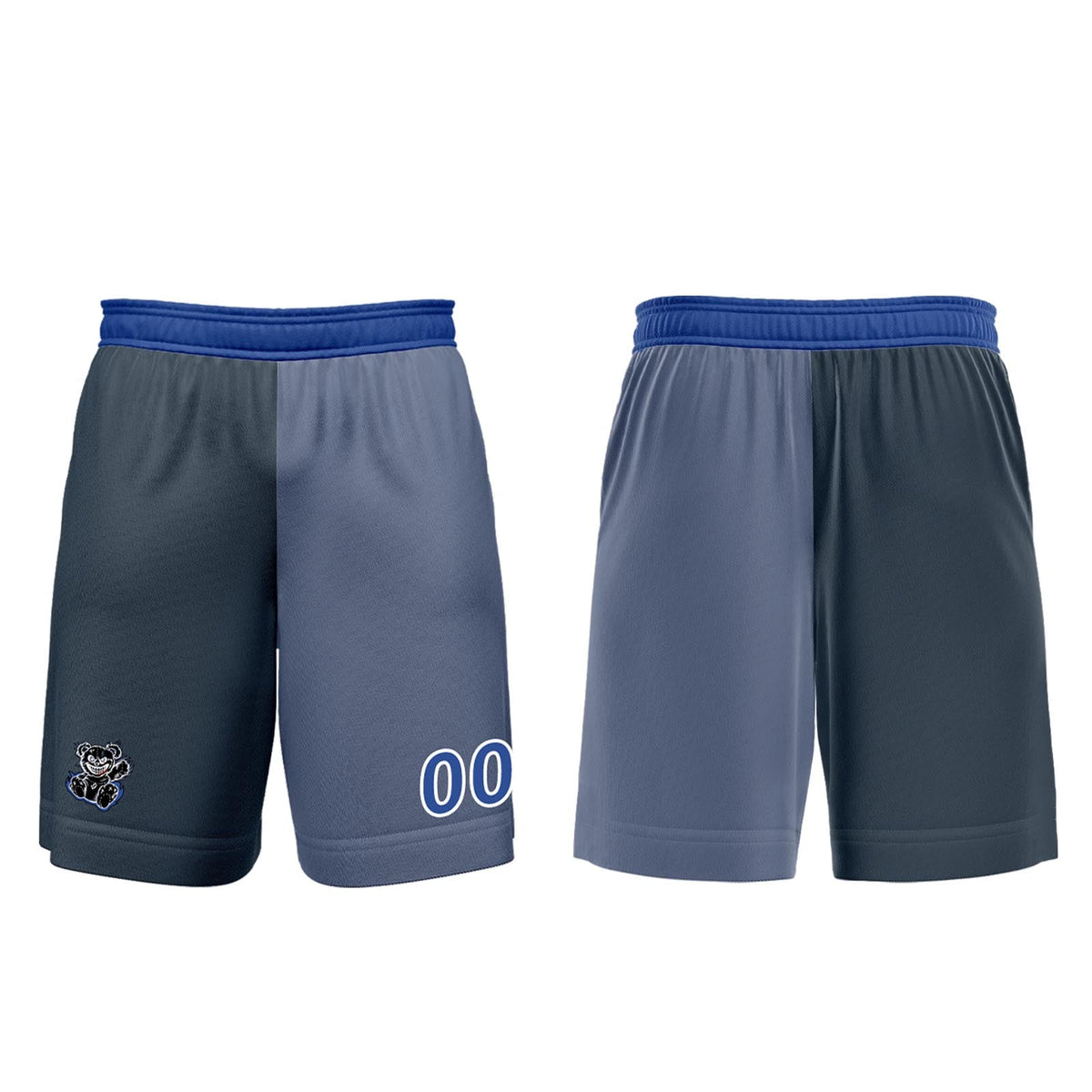 Conjunto personalizado de camiseta de fútbol gris y azul para niños y adultos