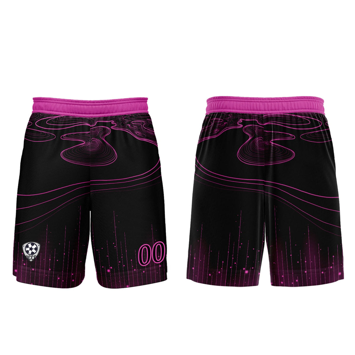 Conjunto personalizado de camiseta de fútbol Black Rose Purple para niños y adultos