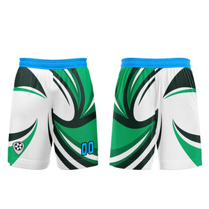 Conjunto personalizado de camiseta de uniforme blanca y verde para niños y adultos