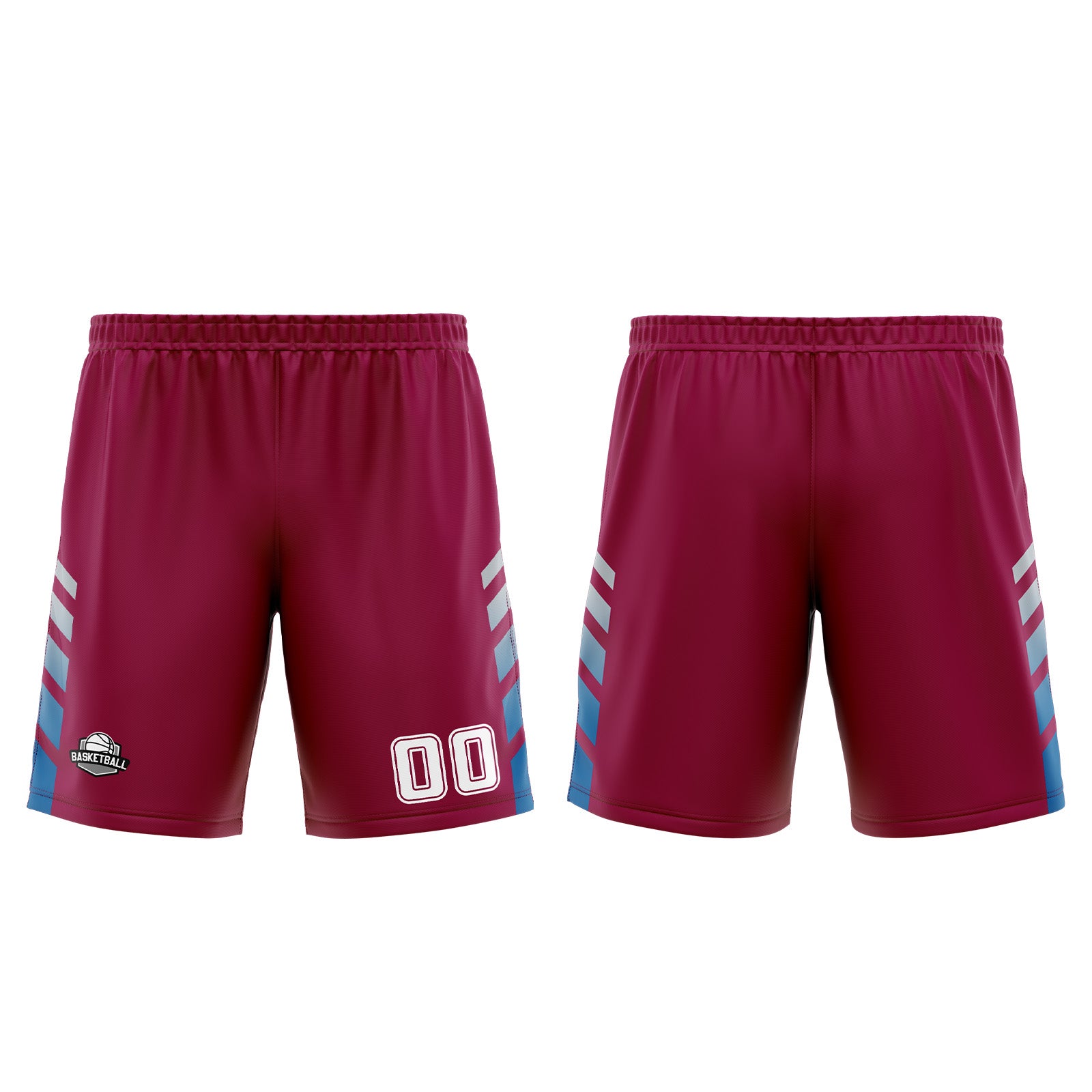 Uniforme de baloncesto personalizado en color morado y azul con tu logotipo-nombre y número impresos