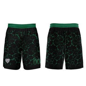 Conjunto personalizado de camiseta de fútbol negra y verde para niños y adultos