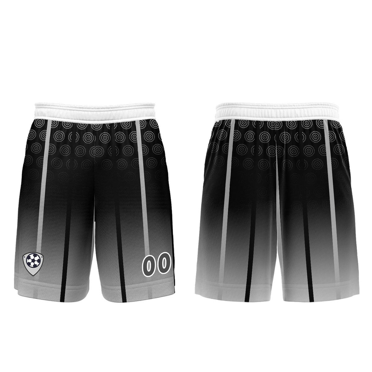 Conjunto personalizado de camiseta & uniforme en blanco y negro para niños y adultos