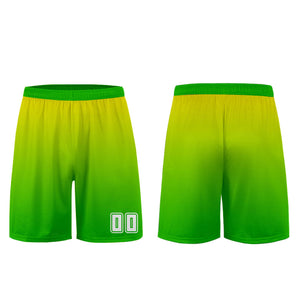 Conjunto personalizado de camiseta de uniforme amarillo y verde para niños y adultos