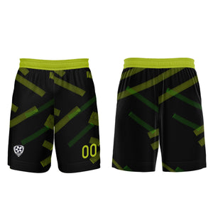 Conjunto personalizado de camiseta de fútbol negra & amarilla y verde para niños y adultos