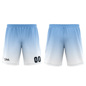 Uniforme de baloncesto personalizado blanco y azul con tu logotipo-nombre y número impresos
