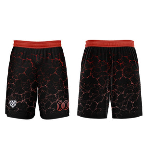 Conjunto personalizado de camiseta de fútbol negra y roja para niños y adultos