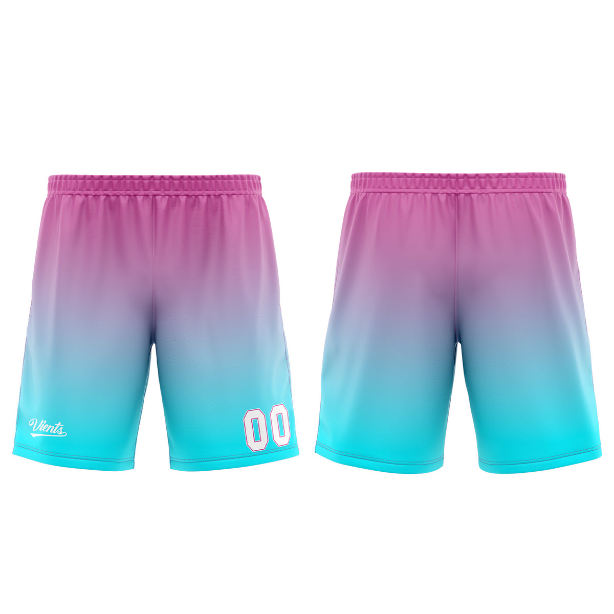 Uniforme de baloncesto personalizado azul claro y rosa con tu logotipo-nombre y número impresos