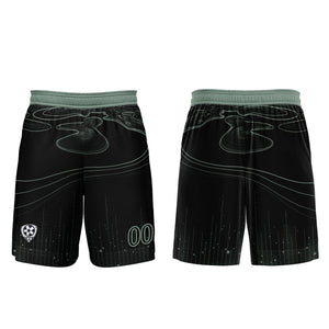 Conjunto personalizado de camiseta de fútbol negra y verde claro para niños y adultos