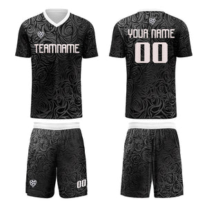 Conjunto personalizado de camiseta de uniforme gris y plateado para niños y adultos