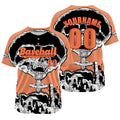 Camiseta de béisbol personalizada color carne con nombre número y logotipo personalizados