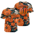 Camiseta de béisbol naranja personalizada con nombre número y logotipo personalizados