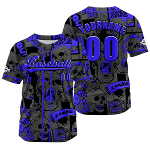 Camiseta de béisbol gris personalizada con nombre número y logotipo personalizados