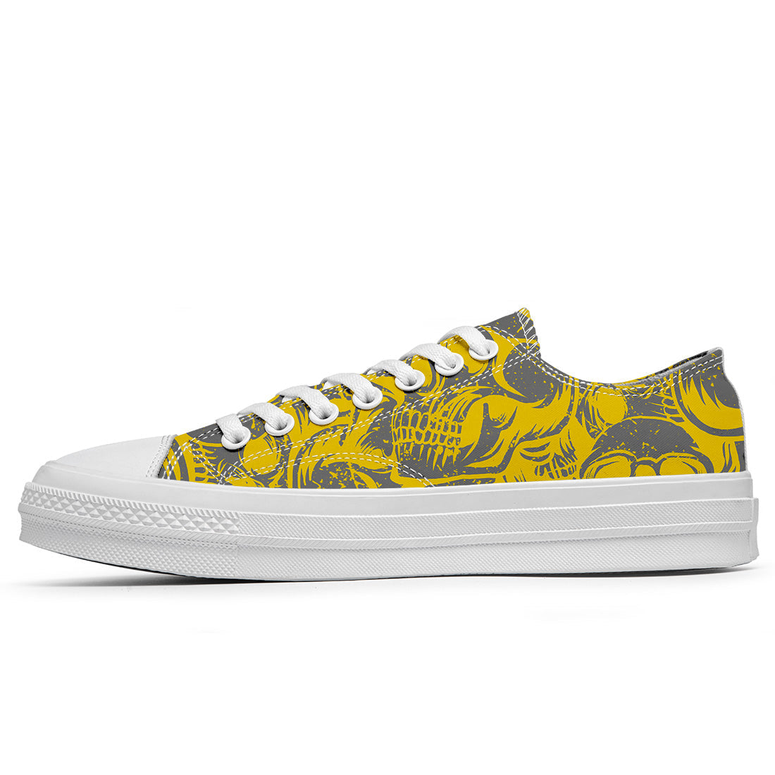 Resalta tu estilo con las zapatillas bajas de lona Skeleton para hombre y mujer