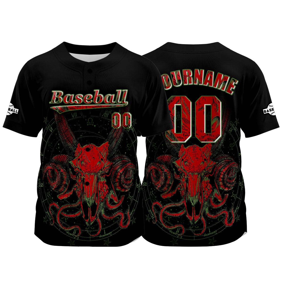 Camiseta de béisbol negra personalizada con nombre número y logotipo personalizados