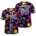 Camiseta de béisbol negra personalizada con nombre número y logotipo personalizados