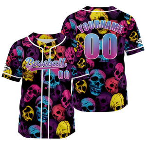 Camiseta de béisbol negra personalizada con nombre número y logotipo personalizados