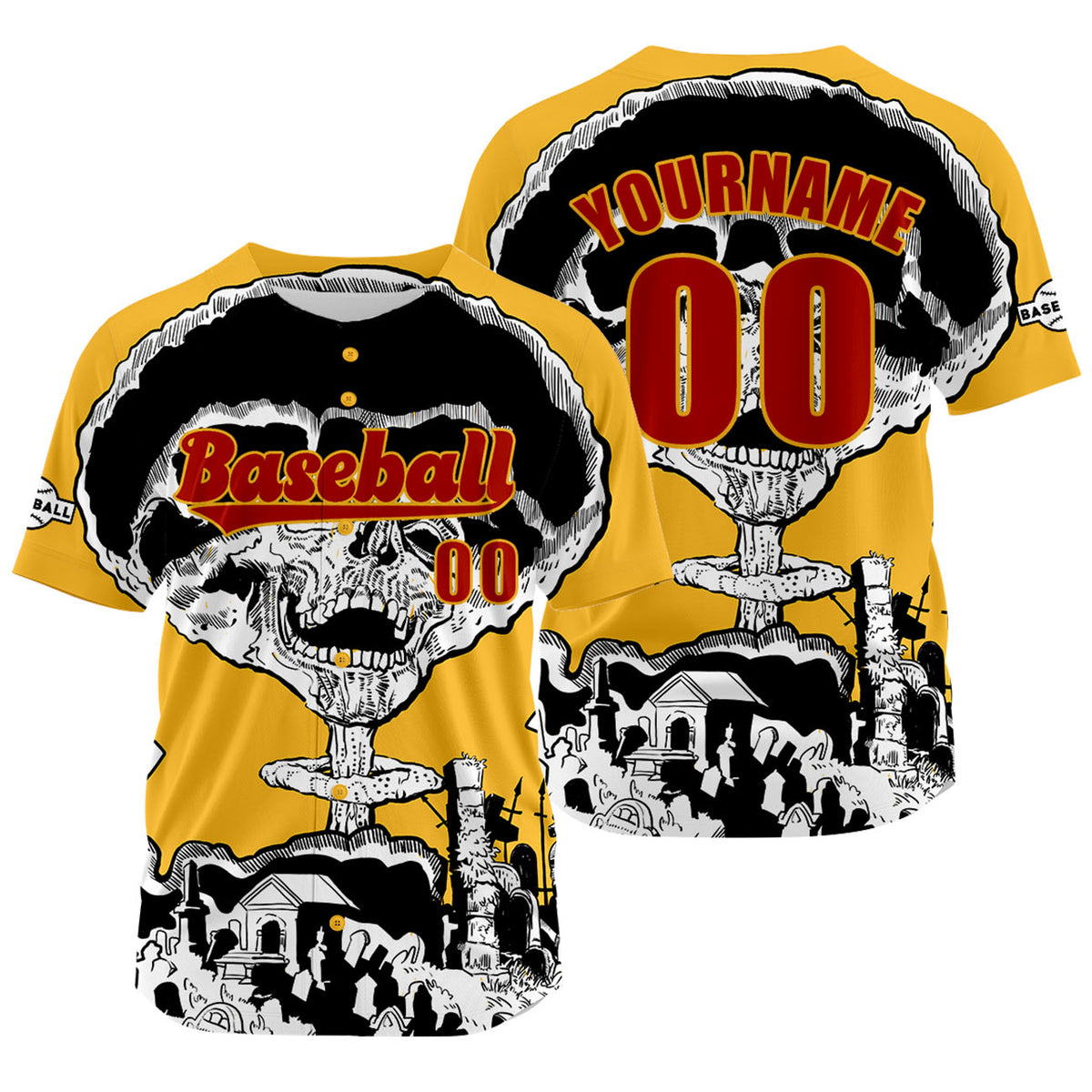 Camiseta de béisbol naranja personalizada con nombre número y logotipo personalizados