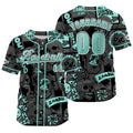 Camiseta de béisbol gris personalizada con nombre número y logotipo personalizados