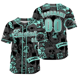 Camiseta de béisbol gris personalizada con nombre número y logotipo personalizados