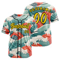Camiseta de béisbol amarilla personalizada con botones para hombre mujer adulto y joven Estampado de nombre número y logotipo