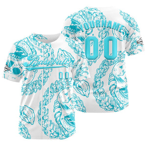 Camiseta de béisbol blanca personalizada con botones para hombre mujer adulto y joven Estampado de nombre número y logotipo