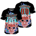 Camiseta de béisbol negra personalizada con nombre número y logotipo personalizados