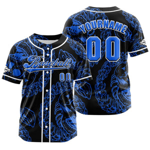 Camiseta de béisbol azul oscuro personalizada con botones para hombre mujer adulto y joven Nombre número y logotipo impresos