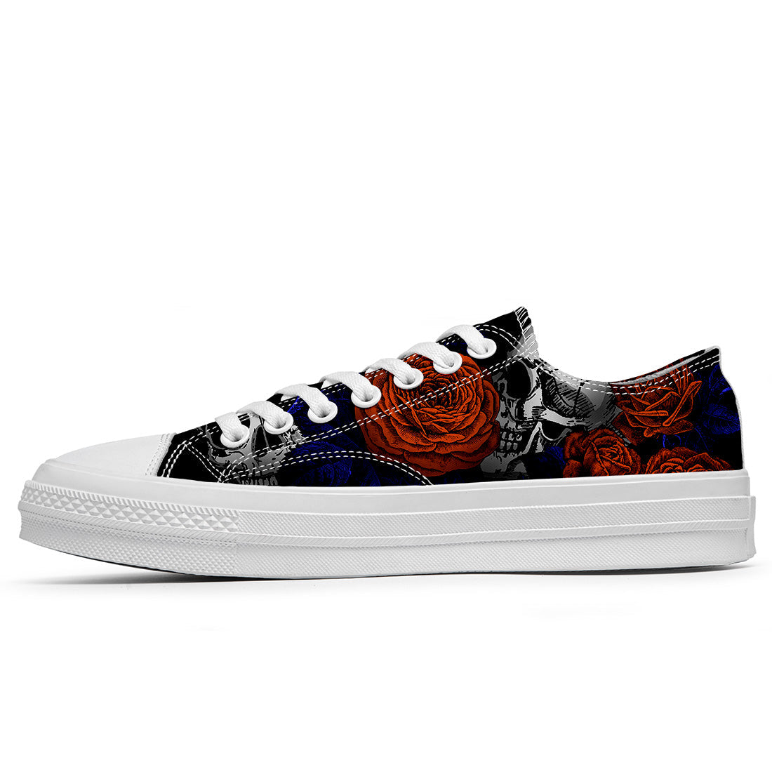 Resalta tu estilo con las zapatillas bajas de lona Skeleton para hombre y mujer