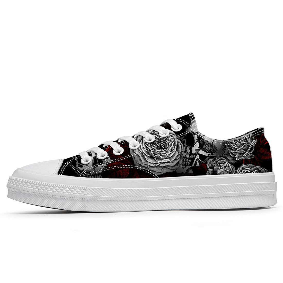 Resalta tu estilo con las zapatillas bajas de lona Skeleton para hombre y mujer
