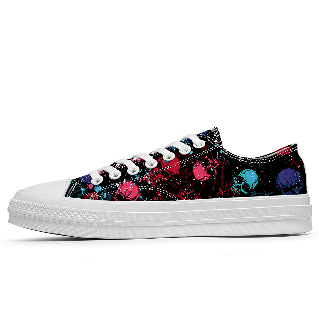 Resalta tu estilo con las zapatillas bajas de lona Skeleton para hombre y mujer