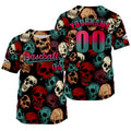 Camiseta de béisbol roja personalizada con nombre número y logotipo personalizados