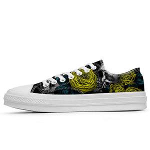 Resalta tu estilo con las zapatillas bajas de lona Skeleton para hombre y mujer