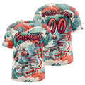 Camiseta de béisbol roja personalizada con botones para hombre mujer adulto y joven Estampado de nombre número y logotipo
