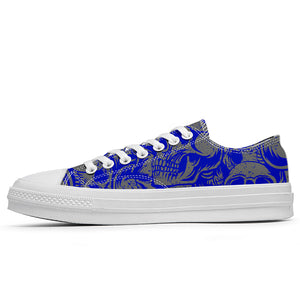 Resalta tu estilo con las zapatillas bajas de lona Skeleton para hombre y mujer