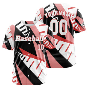 Camiseta de béisbol roja personalizada con botones para hombre mujer adulto y joven Estampado de nombre número y logotipo