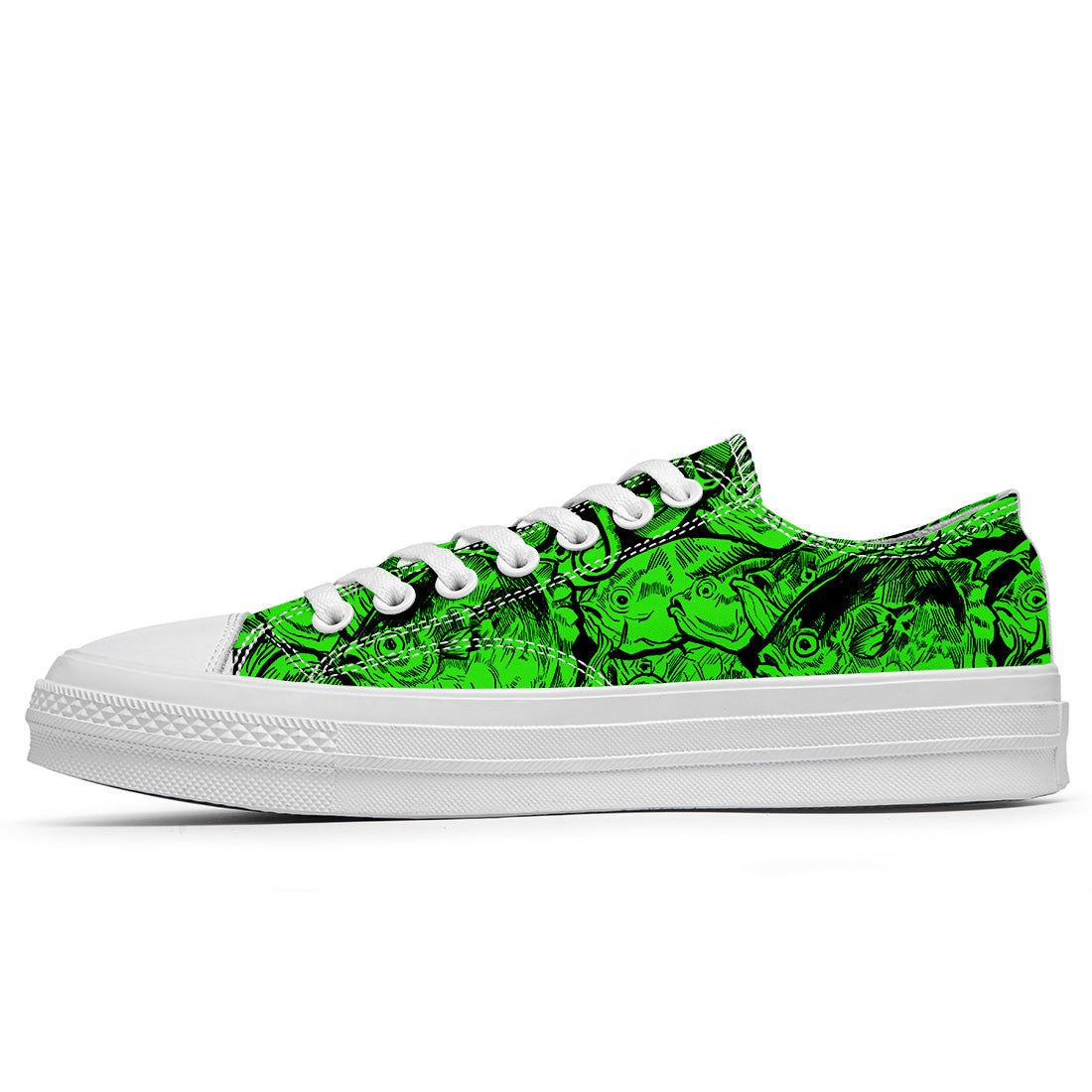 Resalta tu estilo con las zapatillas bajas de lona Fish para hombre y mujer