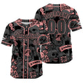 Camiseta de béisbol gris personalizada con nombre número y logotipo personalizados