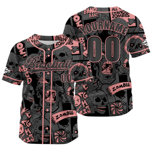 Camiseta de béisbol gris personalizada con nombre número y logotipo personalizados