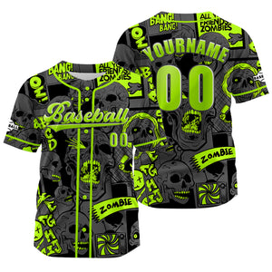 Camiseta de béisbol gris personalizada con nombre número y logotipo personalizados