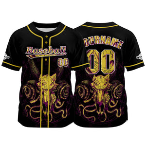Camiseta de béisbol negra personalizada con nombre número y logotipo personalizados