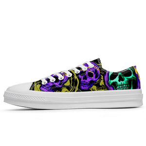 Resalta tu estilo con las zapatillas bajas de lona Skeleton para hombre y mujer